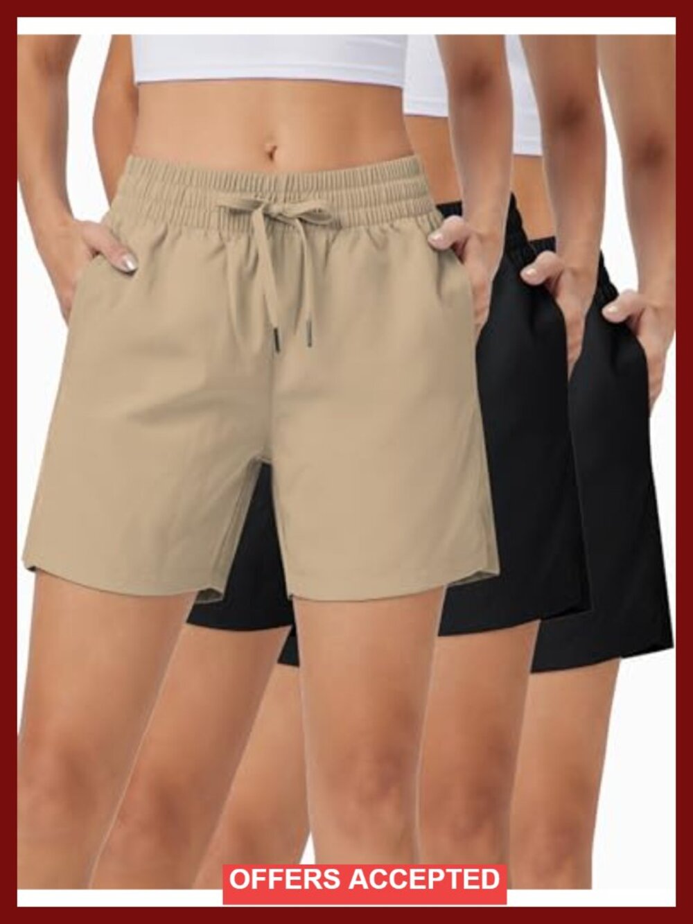 3 Pack 5" Women's Athletic Shorts Running Gym Quick Dry with Pockets